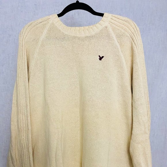 2 - American Eagle Men's Sweaters Blue/Cream - Picture 2 of 4